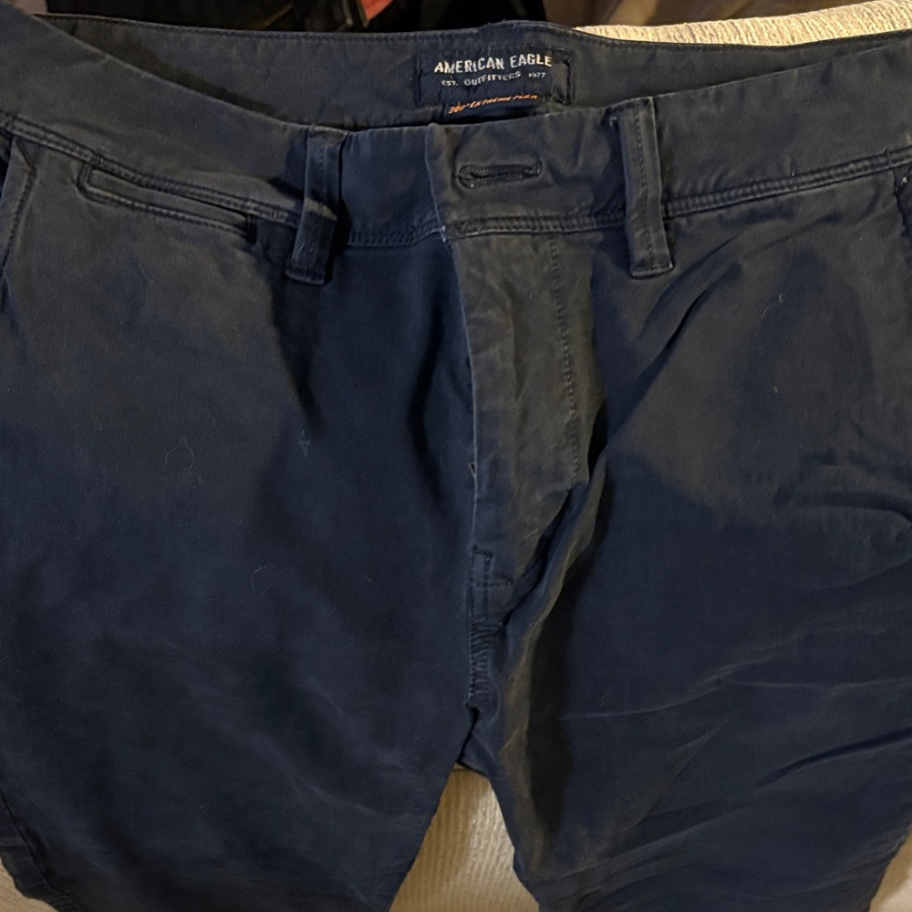American Eagle Outfitters Men's Dark Blue Chinos